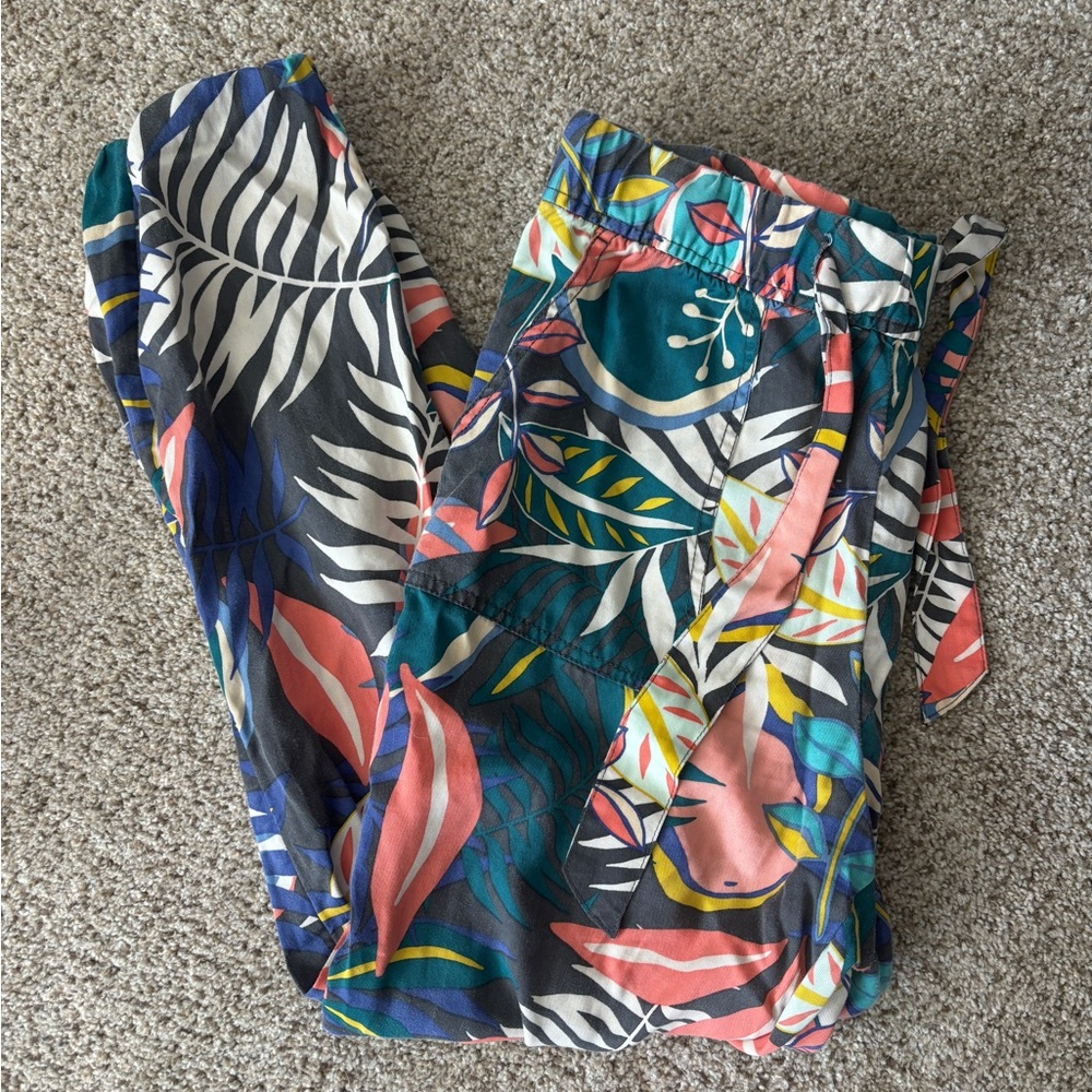 C&C California Multicolor Leaf Print Pants
